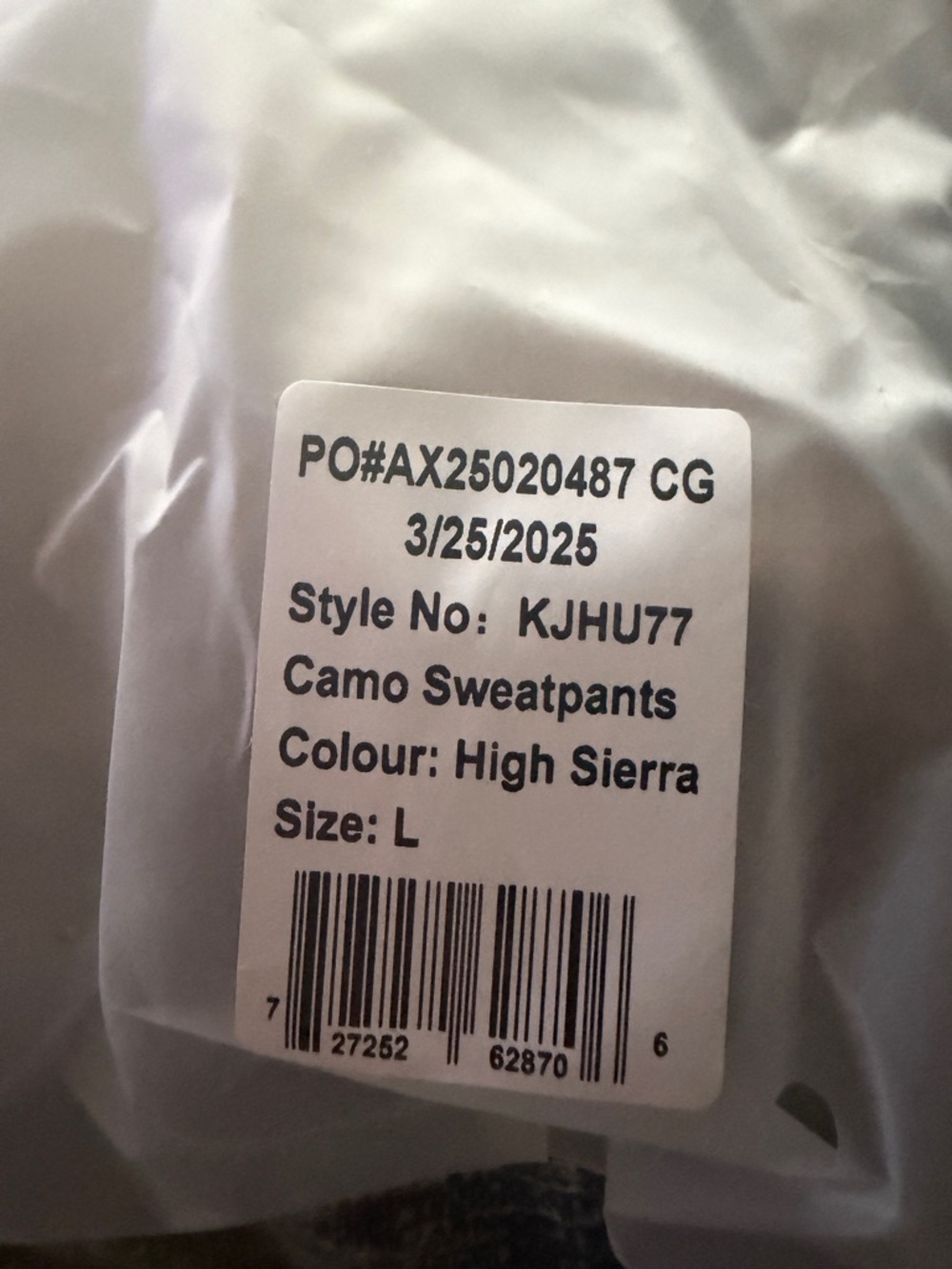 Comfrt jogger sweatpants in High Sierra camo. New in Bag! New with Tags! - Picture 4 of 4